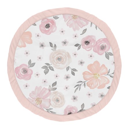 UPC: 0846480062288 | Pink Watercolor Floral Fabric Playmat by Sweet Jojo Designs