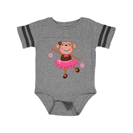 

Inktastic Ballerina Dance Monkey Gift Baby Girl Bodysuit