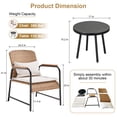 thumbnail image 2 of JOYURE 3 Pieces Outdoor Patio Furniture Set,All-weather Wicker Rattan Bistro Set with Coffee Table and Cushions for Yard,Garden,Balcony,Beige, 2 of 8