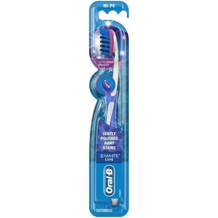 (3 pack) Oral-B 3D White Luxe Pro-Flex Manual Toothbrush, Medium Bristles, 1
