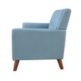 thumbnail image 5 of Noble House Laiah Mid Century Modern Fabric Tufted Loveseat, Blue, 5 of 7