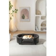 thumbnail image 2 of Scandinavian style Elevated Dog Bed Pet Sofa With Solid Wood legs and Black Bent Wood Back,&nbsp; Cashmere Cushion,Mid Size, 2 of 9