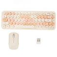 thumbnail image 2 of wirelessS Keyboard and Mouse Combo, 2.4G wirelessS Cute Retro Keyboard and Mouse Combo, DPI Adjustment, Colorful Retro Full Size Keyboard and Mice, 2 of 7