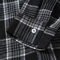 thumbnail image 5 of CYiJun George Flannel Plaid Shirt for Men Men's Long Sleeve Flannel Button Down Plaid Casual Shirt,Black L, 5 of 7