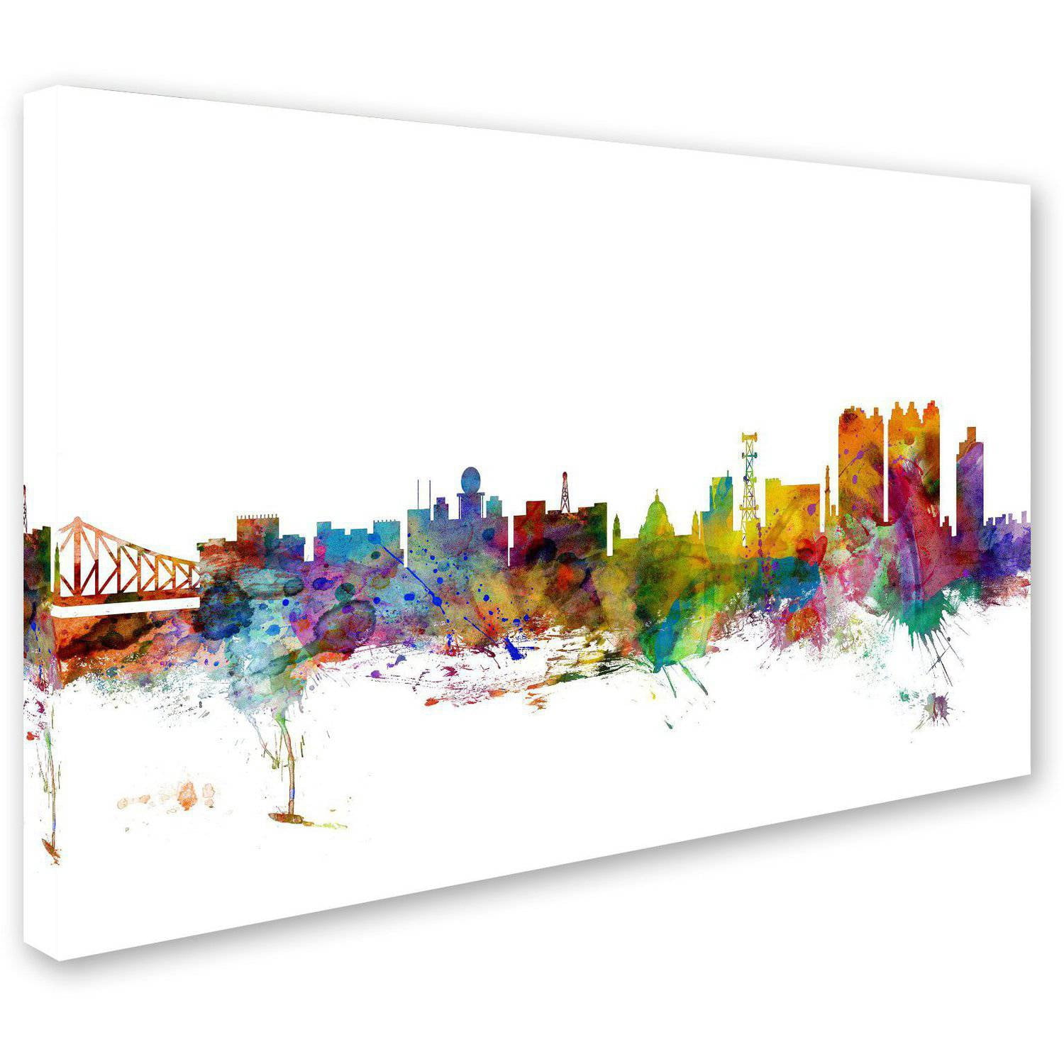 Trademark Fine Art "Calcutta India Skyline" Canvas Art by Michael Tompsett