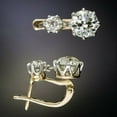 thumbnail image 2 of Art Style Vintage 2Ct Round Cut Diamond Women's Drop/Dangle 14K Yellow Gold Plated Silver Earrings, 2 of 2