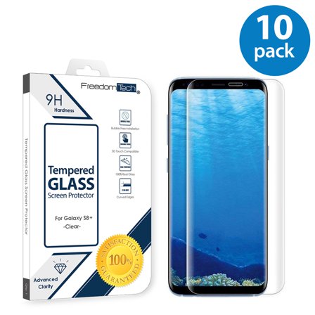 10x Samsung Galaxy S8 Plus Screen Protector Glass Film Full Cover 3D Curved Case Friendly Screen Protector Tempered Glass for Samsung Galaxy S8 Plus Clear