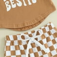 thumbnail image 6 of Bagilaanoe 2pcs Toddler Baby Boy Shorts Set Short Sleeve Letter Print T Shirt Tops + Plaid Shorts 6M 12M 18M 24M 3T Kids Casual Summer Clothes, 6 of 8