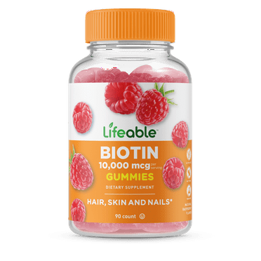 Lifeable Biotin Gummies - 10,000 mcg - 90 Gummies