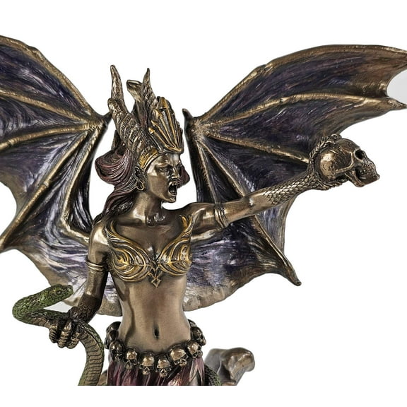 Veronese Design 9 7/8 Inch Lilith The Queen of Sheba Resin Sculpture Bronze Finish