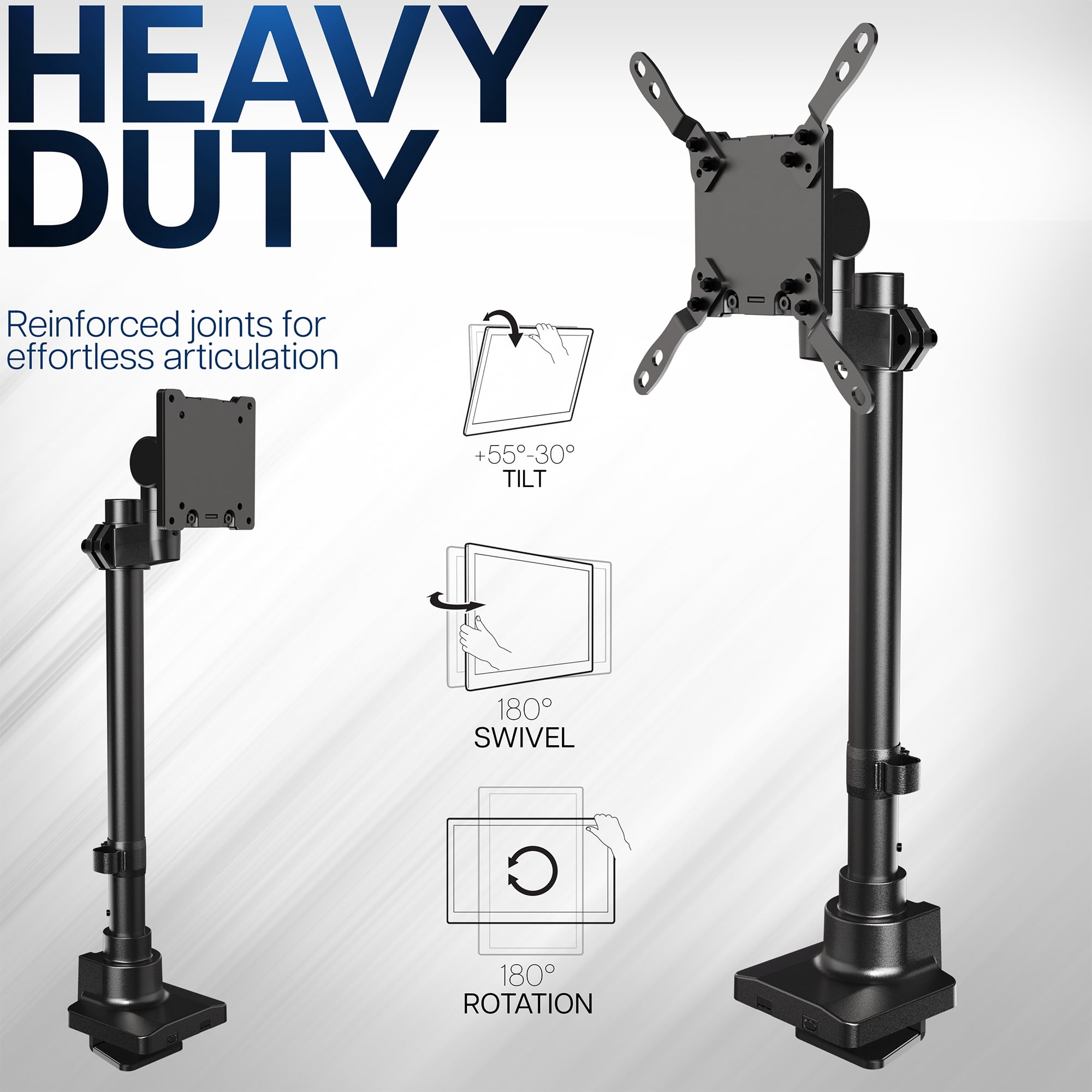 VIVO Single Ultrawide Monitor Desk Mount, Adjustable Stand for Screens up to 57"