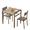Gray, variant on Dining Table Set for 2,Lofka 3 Piece Small Kitchen set,Breakfast Table with Storage & 2 Chairs for Small Spaces,Dorms,Coffee Bar Corner,Retro Brown