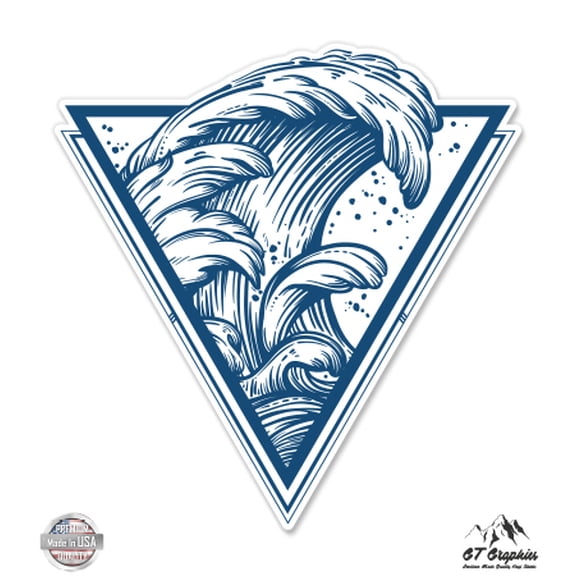 Surfers Wave - 12" Vinyl Sticker Waterproof Decal