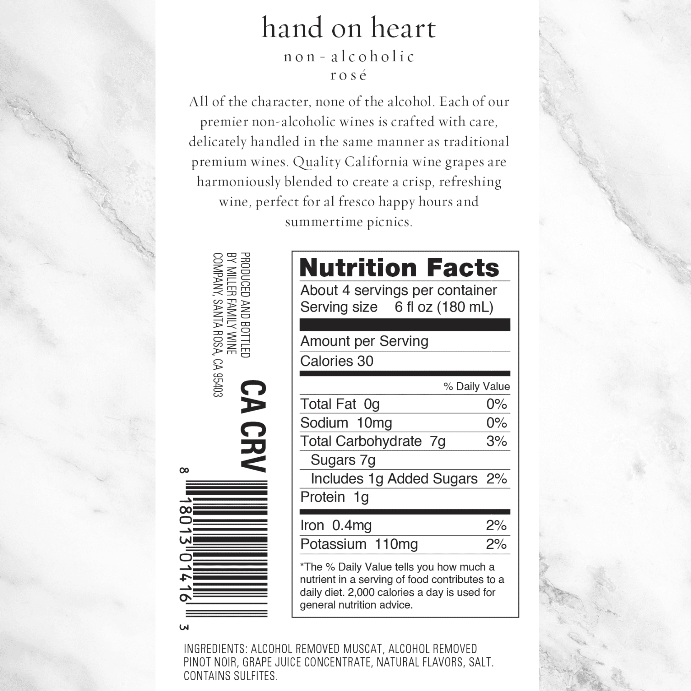 Hand on Heart Varietals Alcohol-Removed  4-Pack (750ml)