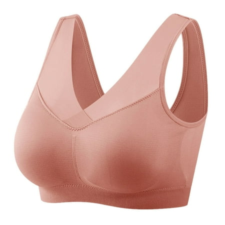 Women Seamless Bra Full Coverage Unlined Underwire Plus Size Bra Double Support Unpadded Comfortable Bras Everyday Bras