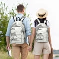 thumbnail image 6 of Daiia Summer Vacation Scene With Camping Van Vintage Canvas Backpack for Men and Women ,Hiking Backpack,Travel Laptop Bag for School,Large Capacity Backpack, 6 of 8