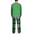 thumbnail image 6 of purcolt Men's Pajama Set Comfy Long Sleeve Top & Pajama Pants Color Block Plaid Pjs Sleepwear 2 Piece Lounge Sets, 6 of 7