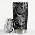 thumbnail image 3 of Viking Cup Tumbler 20oz Viking Gifts for Men Vikings Stainless Steel Insulated Tumblers Coffee Travel Drinking Mug Gift for Birthday Christmas, 3 of 7
