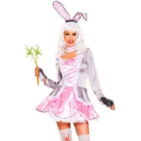 Follow Me Rabbit Costume Music Legs 70760 Pink/White