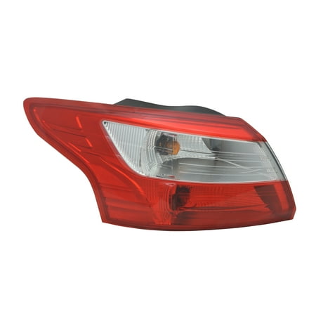 2012-2014 Ford Focus S Sedan 4-Door  Aftermarket Driver Side Rear Tail Lamp Lens and Housing