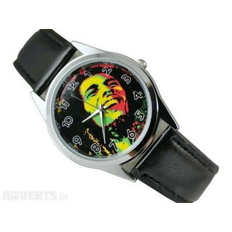 Michael Jackson Square Face Black Leather Band Wrist Watch