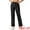 Black, variant on Women's Faux Leather High Waist Straight Leg PU Punk Trousers M Red