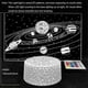 thumbnail image 3 of Luz nocturna USB de 16 colores y control remoto de 24 teclas, lámpara de ilusión 3D del sistema solar, universo espacial, regalos de cumpleaños para niños y niñas, 3 of 5