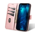 thumbnail image 3 of Premium Wallet Case for iPhone 14 Pro Max, Luxury PU Leather Flip Folio Cover with Card Slots Holder + Kickstand + Magnetic Clasp Glossy Case Soft Silicone Shockproof Protection Case, Rosegold, 3 of 8