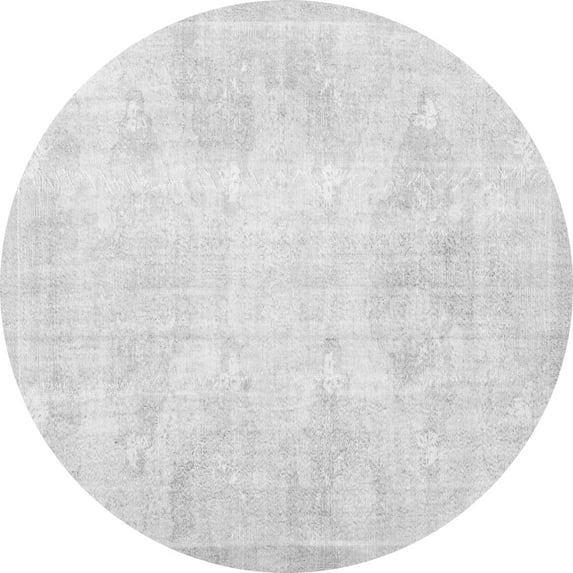 Ahgly Company Indoor Round Persian Gray Traditional Area Rugs, 7' Round