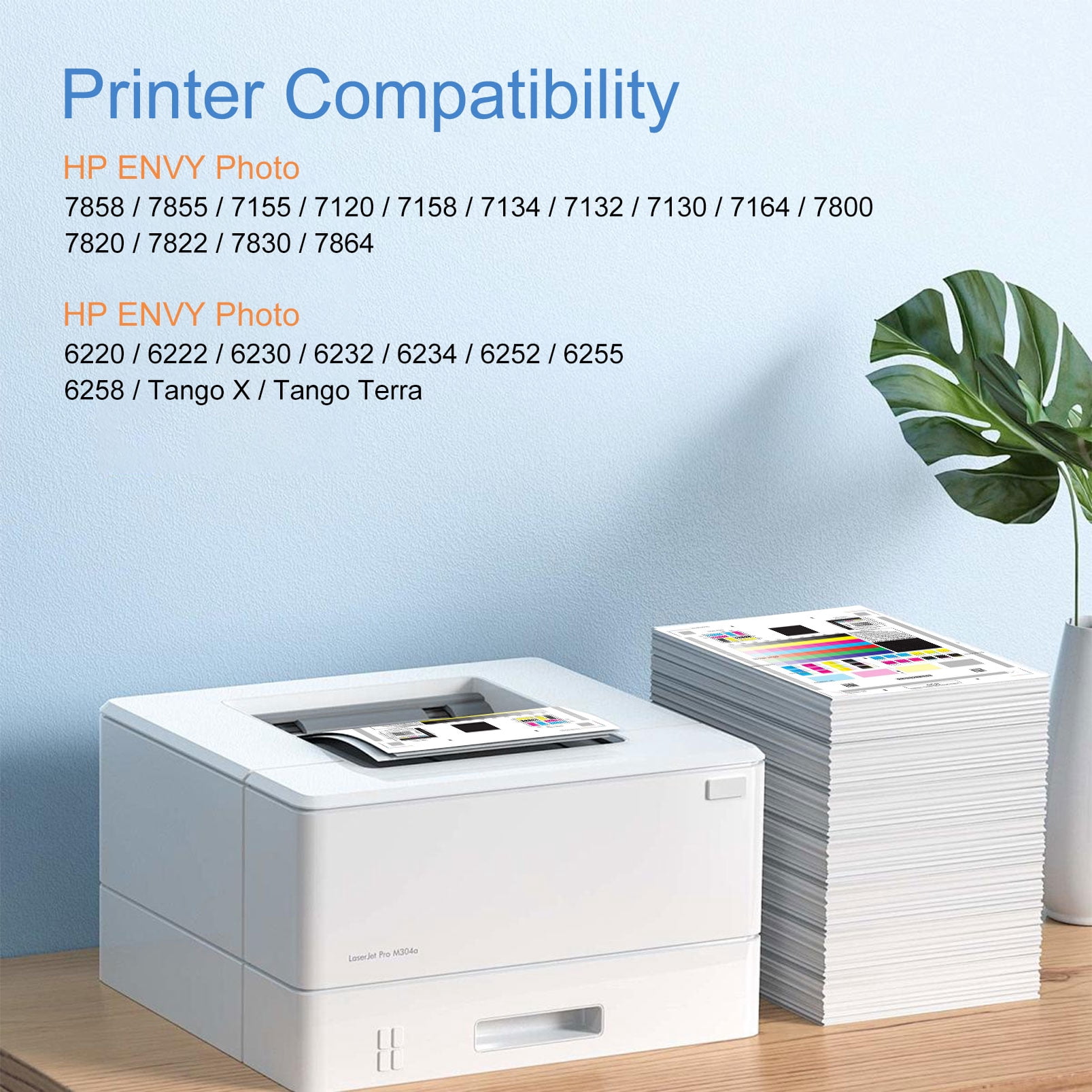 64XL Black Ink Cartridges Compatible for HP 64 Black Ink Cartridges Work With HP Envy Photo 7855 7858 7100 7155 7120 6252 7800 7158 , 2 Black