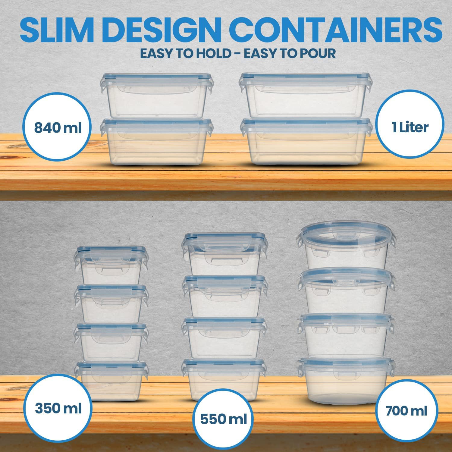Huge Set 54 Pcs Food Storage Containers With Airtight Lids Easy Snap Lock  Leak