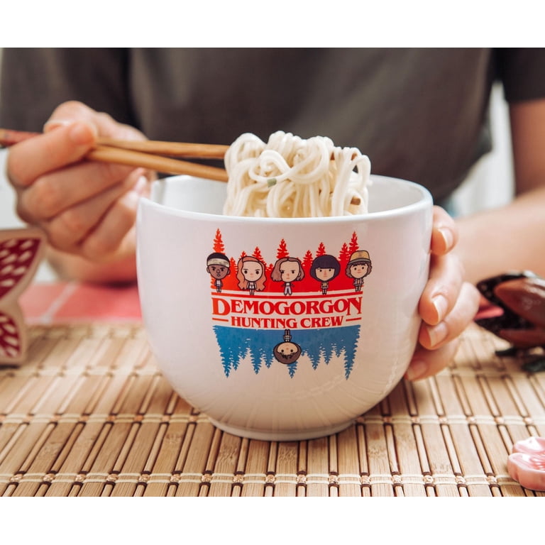 Stranger Things 20-Ounce Noodle Bowl and Chopstick Set, Demogorgon