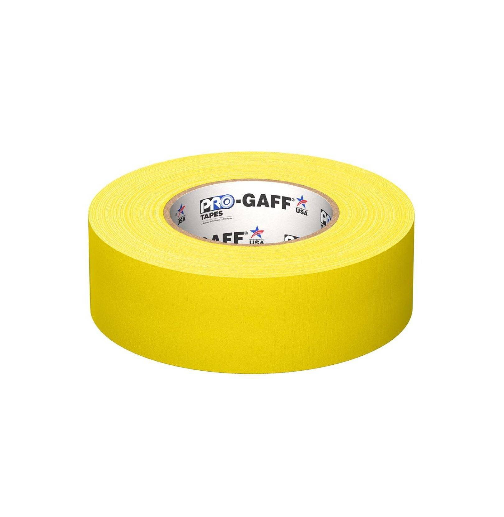 Tapes Gaff Premium Matte Cloth Gaffer's Tape With Rubber Adhesive, 11 mils Thick, 55 yds Length, 2" Width, Yellow (Pack of 1)