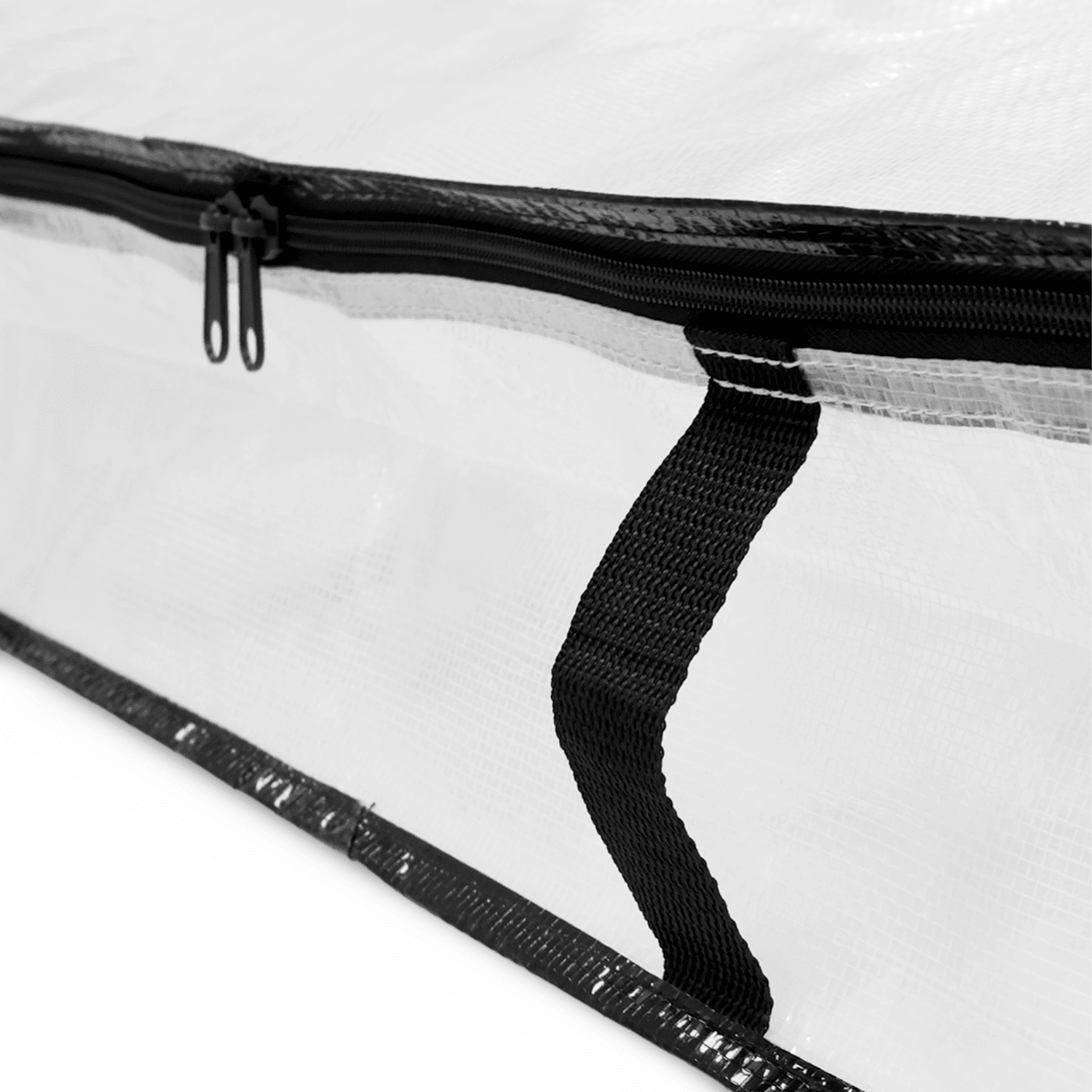 Mainstays Heavy Duty Clear Under-Bed Storage Bag with Handles and Zipper Closure, 42 in x 18 in x 6 in