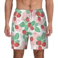 thumbnail image 3 of Uemuo Strawberry Pattern Mens Swim Trunks Quick Dry Board Shorts with Mesh Lining, Stretch Beach Shorts Quick Dry No-Chafing Board Shorts-X-Large, 3 of 9