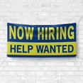 thumbnail image 4 of Now Hiring Help Wanted 13 oz Heavy Duty Vinyl Banner All Position Jobs Available Help Wanted Sign for Business Advertising Indoor/Outdoor Single-Sided with Metal Grommets (4x8 ft, Bl & Ye), 4 of 6