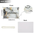 thumbnail image 3 of White Gold Black Marble Welcome Sign Front Door PVC 14x10 inch Hanger Hello Sign Farmhouse Wall Porch Home Outside Decor, 3 of 6