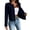 Navy, variant on Admvng Women's Cropped Blazer Open Front Long Sleeve Slim Casual Short Jacket