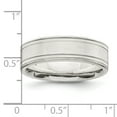 thumbnail image 4 of 925 Sterling Silver 6mm Brushed Fancy Band Ring Size 7, 4 of 7