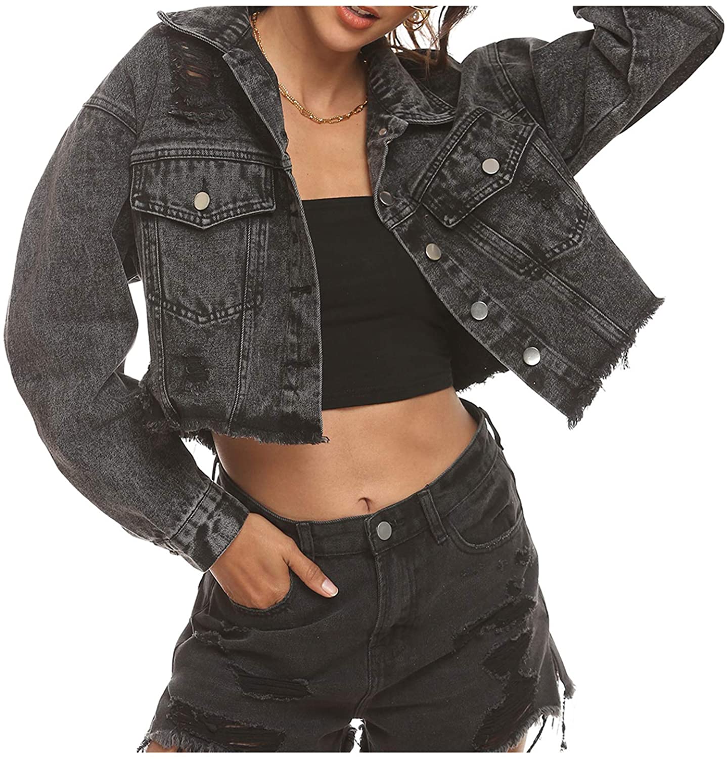 Hem Jean Trucker Jackets | Walmart 