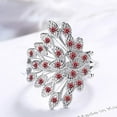 thumbnail image 2 of Bijoux en Liquidation Mode Dames Style Paon Ouverture Ajustée Rouge, 2 of 6