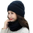 thumbnail image 2 of SPRING PARK 1 Set Knitted Hat Womens Beanie Knit Thickening Hat and Winter Scarf ,Girls Warm Hat Earmuffs Cap, 2 of 3