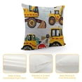 thumbnail image 4 of Throw Pillow Cover Cartoon Construction Crew Vehicles Truck Chevron Sign Equipment Square Decorative Throw Pillow Cushion Case for Home Couch Living Room Bed Sofa Car  Pillowcase, 4 of 5