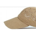 thumbnail image 5 of LinYooLi Knit Floral Crochet Packable Knit Baseball Cap Lightweight Cutout Summer Hats for Women, 5 of 6