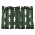 thumbnail image 7 of Yayeee Kitchen Curtains Tier Pair Light Filtering 27"x36" Rod Pocket Short Cafe Window Panel, Beige Plants, 7 of 7