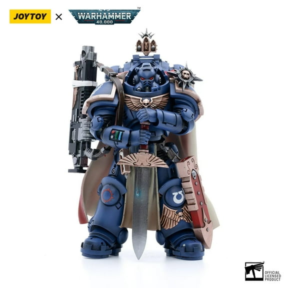 JOYTOY Warhammer 40K Ultramarines Captain with Master-crafted Heavy Bolt rifle 1:18 Collection Model