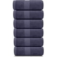 White Classic Luxury Hand Towels Soft Cotton Absorbent Hotel Towel 16"x30", Navy Blue, 6Pack