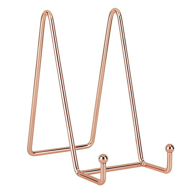 Plate Holder Easel Display Stand - 6 inch Metal Plate Stands for Display -  Tabletop Picture Stand - Gold Iron Easels for Display Pictures | Photo