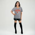 thumbnail image 3 of Women's Gameday Couture Gray Cleveland Browns Relaxed Iconic Edge Rhinestone V-Neck T-Shirt, 3 of 4