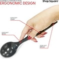 thumbnail image 3 of Disposable Serving Utensils - Set of 18 Party Utensils, 6 Each 6" Tongs, 10” Spoons, 10” Forks, Black, 3 of 7